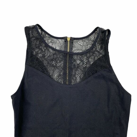 Express High Neck Lace Yoke Zip Back Tank Womens S - Picture 4 of 5